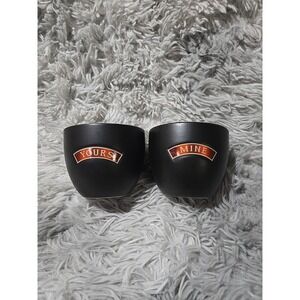 Baileys Irish Cream "Yours" And "Mine" Ceramic Tasting Cups Bowls Set Of 2